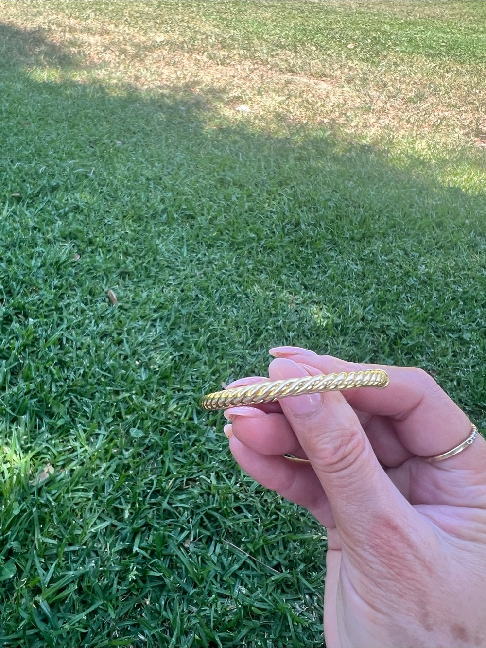 David Yurman Gold-Tone Twisted Cable Cuff Bracelet - Picture 4 of 6